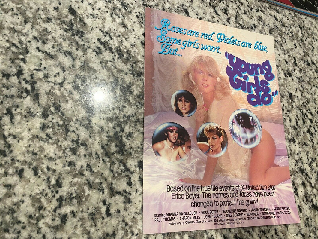 Young Girls Do Promo Ad Sales Brochure 1983 Erica Boyer's Life Story