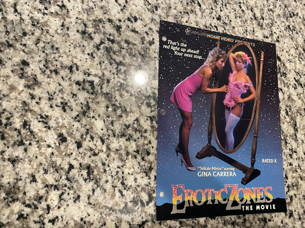 Erotic Zones: The Movie Promo Ad Slick 1985 Gina Carrera