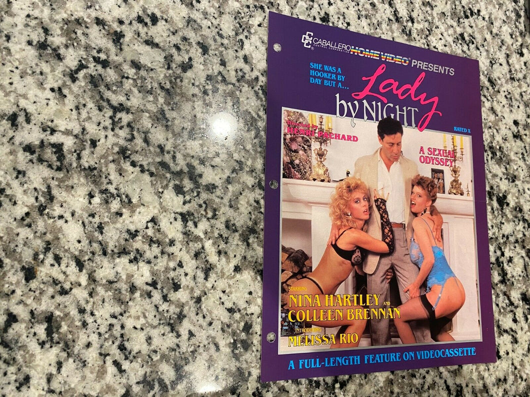 Lady By Night Promo Ad Slick 1986 Nina Hartley & Colleen Brennan