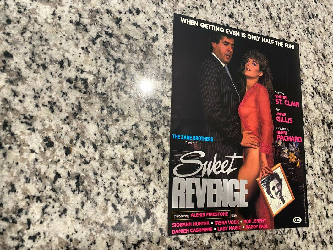 Sweet Revenge Promo Ad Slick 1986 Sheri St. Clair & Jamie Gillis