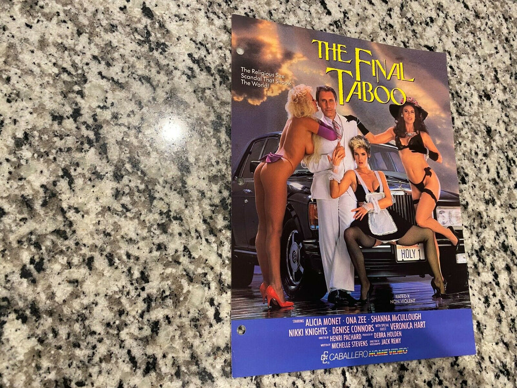 The Final Taboo Promo Ad Slick 1988 Nikki Knight & Alicia Monet