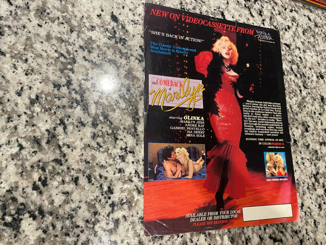 The Comeback of Marilyn Promo Ad Slick 1986 Olinka & Marilyn Jess