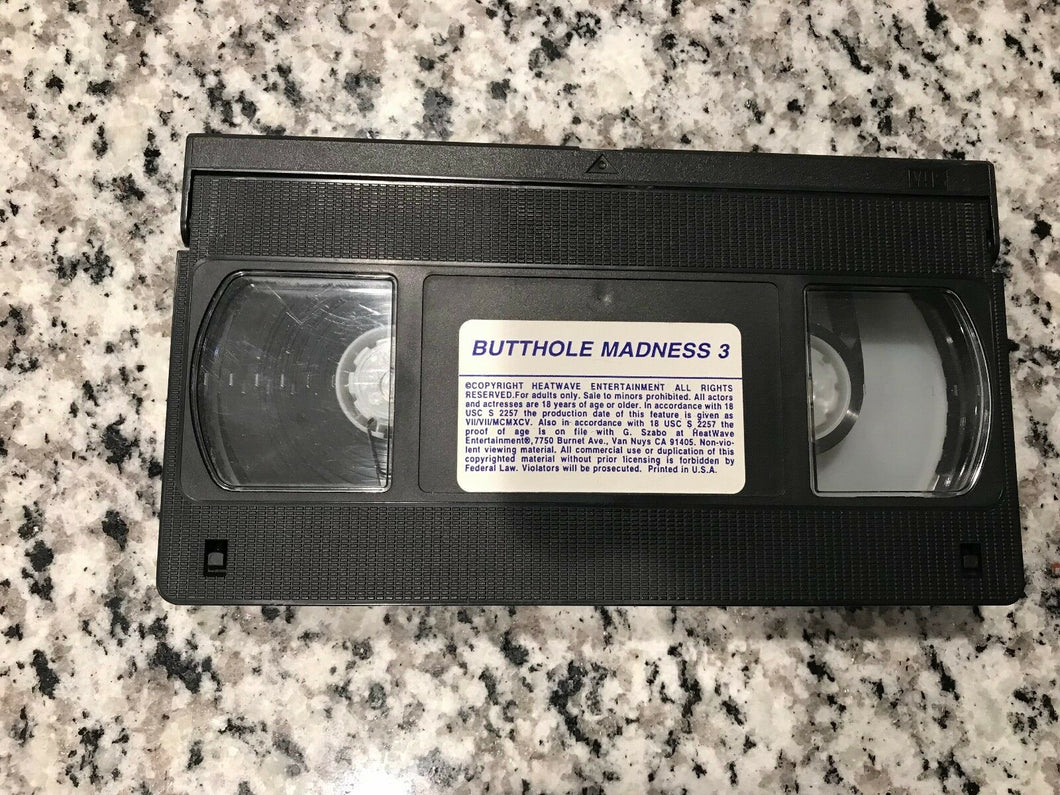 Butthole Madness 3 VHS Tape Only