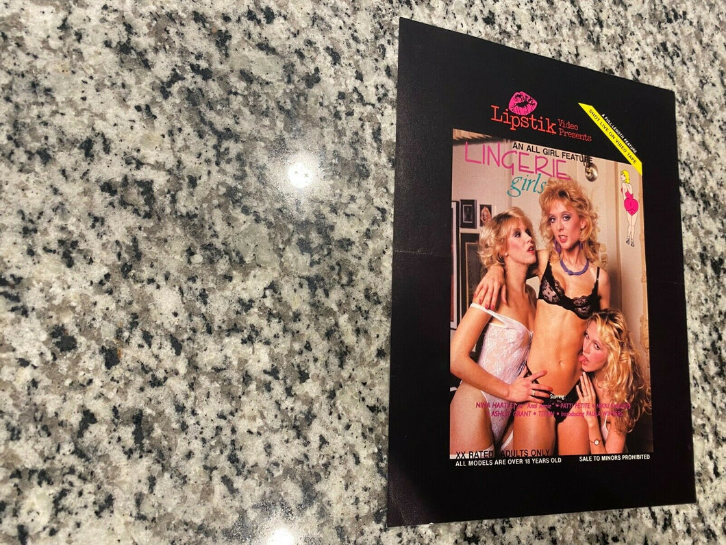 Lingerie Girls + Boarding School Lesbos Promo Ad Slick 1987 Nina Hartley & More