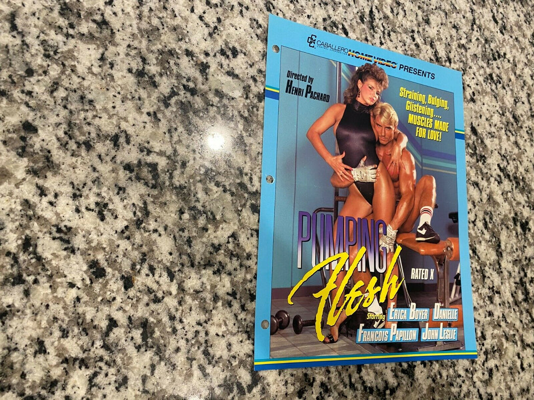 Pumping Flesh Promo Ad Slick 1986 Erica Boyer & Danielle
