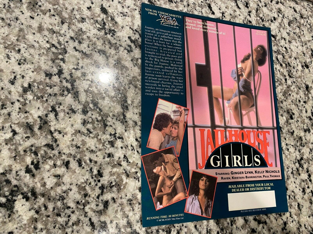Jailhouse Girls Promo Ad Slick 1984 Ginger Lynn & Raven
