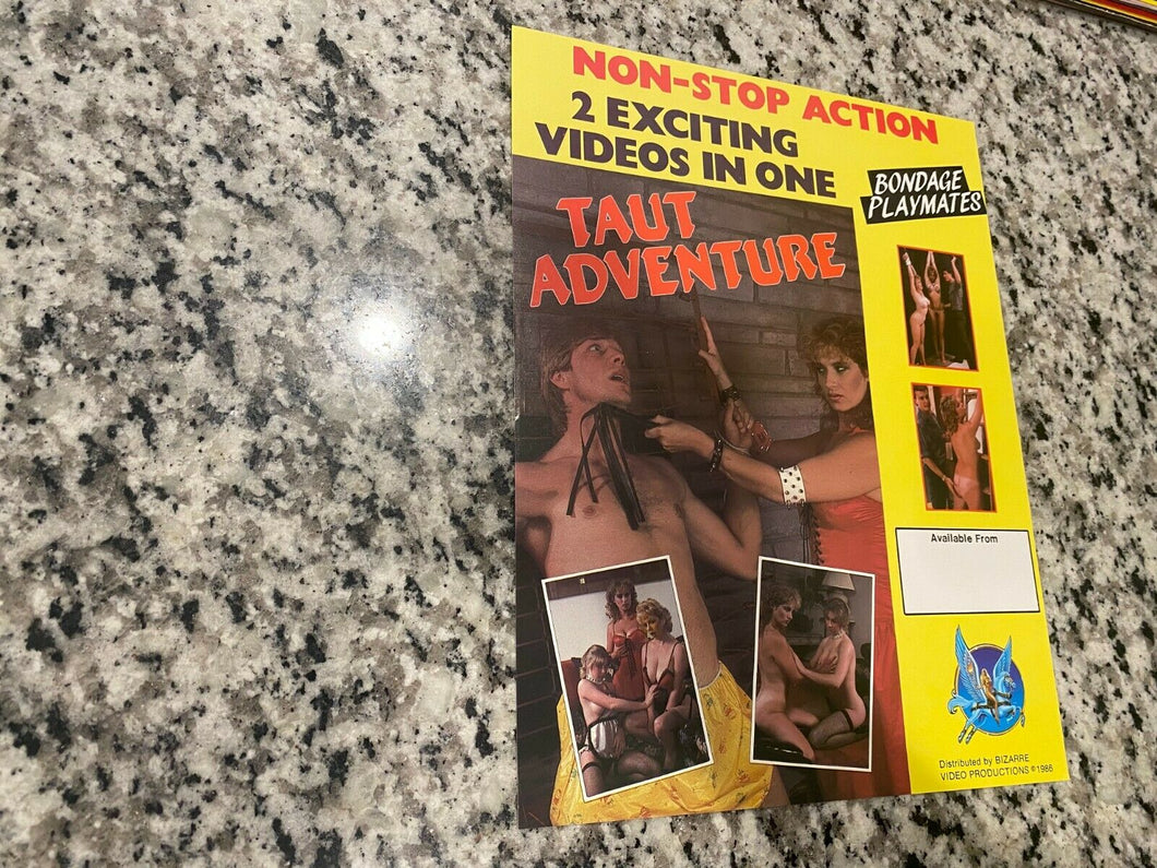 Bondage Playmates + Taut Adventure Promo Ad Slick 1986 Leslie Winston