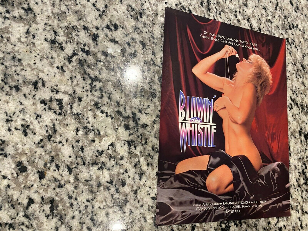 Blowin' The Whistle Promo Ad Slick 1986 Amber Lynn