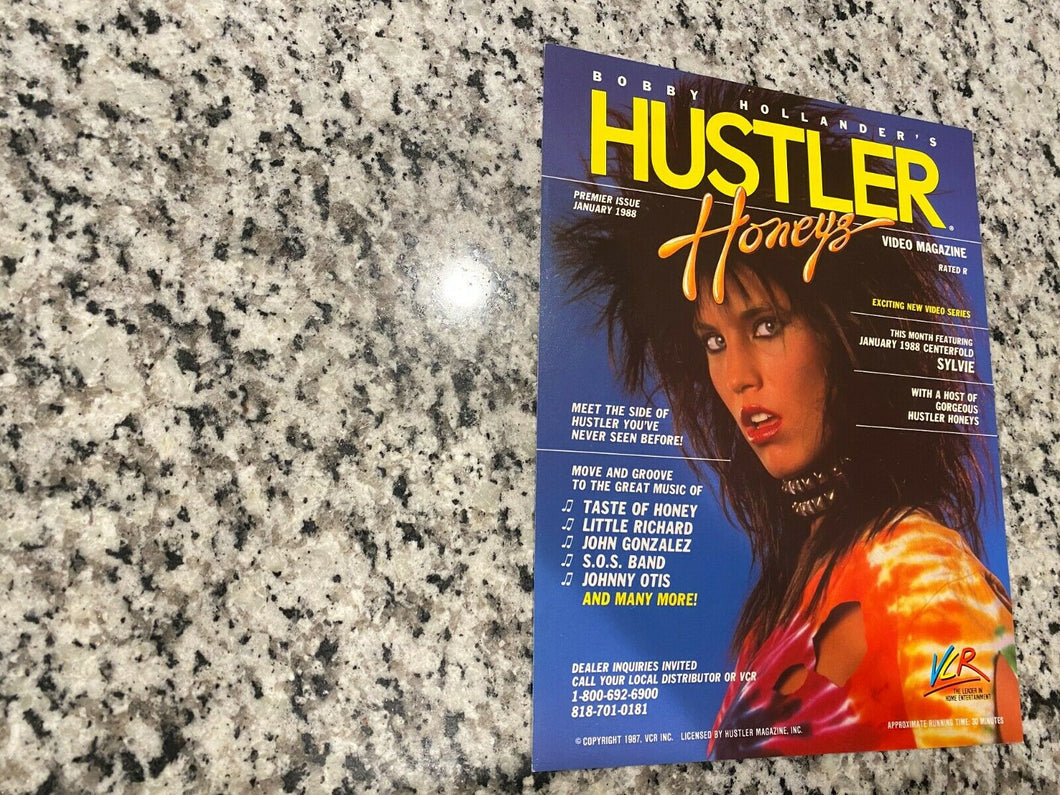 Hustler Honeys Video Magazine #1 January 1988 Promo Ad Slick Barbii