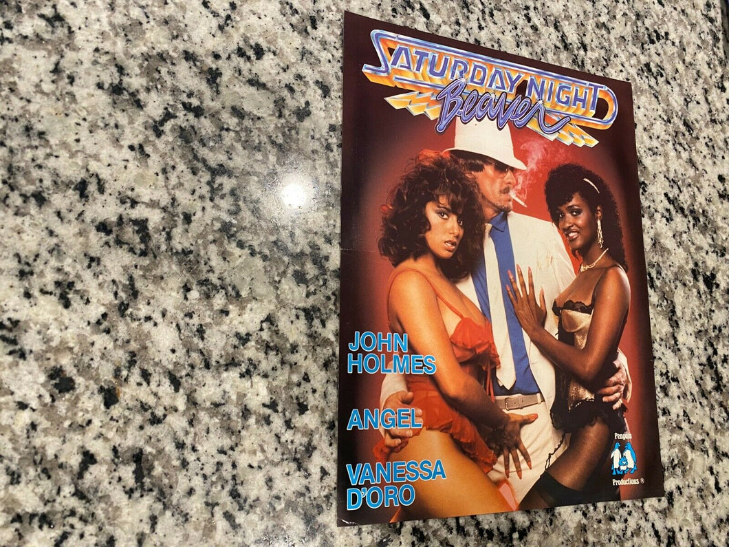 Saturday Night Beaver Promo Ad Slick John Holmes Spoof/Parody 1986
