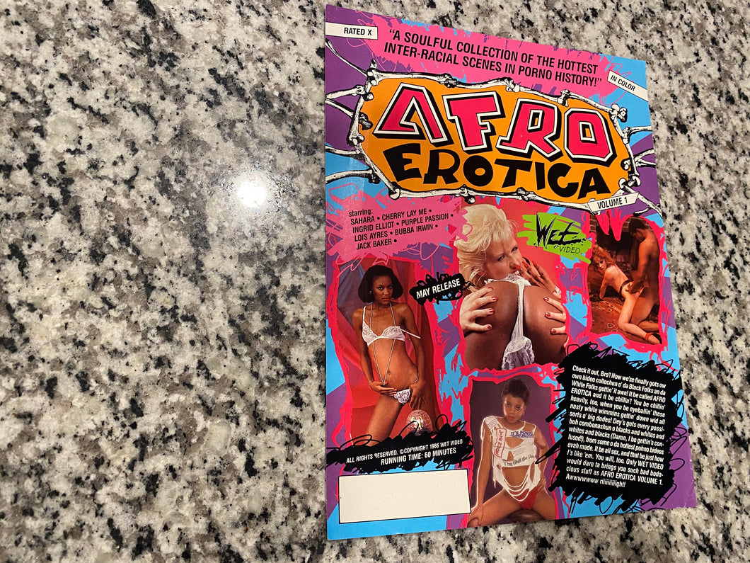 Afro Erotica + Wet Shots Great Sex Scenes Promo Ad Slick 1986 Seka