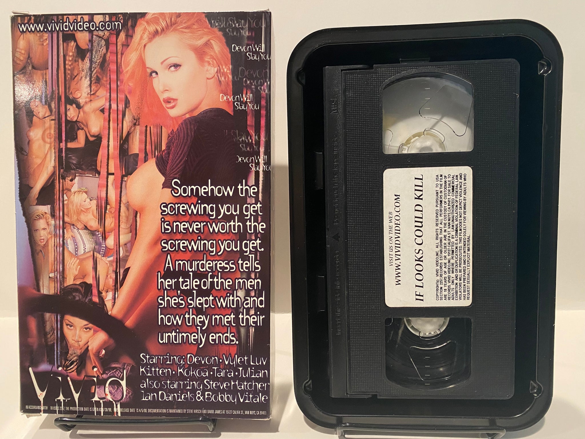 If Looks Could Kill Big Box VHS 1999 XXX Vivid Video Devon Classic Cum – AFI